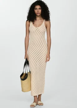 MANGO Sukienki I Kombinezony*Sukienka z szydełkowej dzianiny