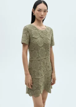 MANGO Sukienki I Kombinezony*Sukienka z szydełkowej dzianiny