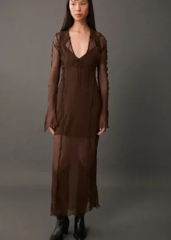 MANGO Sukienki I Kombinezony*Sukienka z szyfonu o rozszerzanym kroju