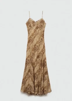 MANGO Sukienki I Kombinezony*Sukienka z szyfonu ze zwierzęcym wzorem