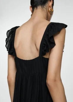 MANGO Sukienki I Kombinezony*Sukienka z teksturą i falbankami