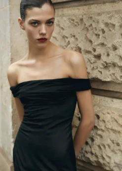 MANGO Sukienki I Kombinezony*Sukienka z tiulu z odkrytymi ramionami