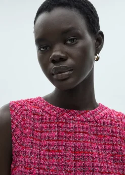 MANGO Sukienki I Kombinezony*Sukienka z tweedu o rozszerzanym kroju