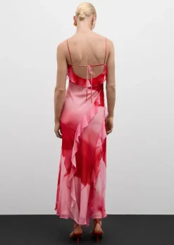 MANGO Sukienki I Kombinezony*Sukienka z wyciętymi ramionami i falbankami