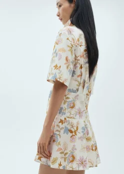 MANGO Sukienki I Kombinezony*Sukienka z węzłem i nadrukiem w kwiaty