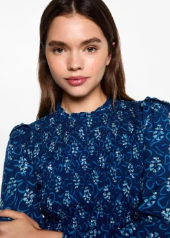 MANGO Sukienki I Kombinezony*Sukienka ze wzorem i marszczeniem