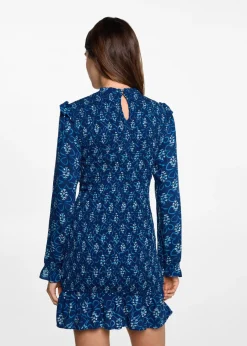 MANGO Sukienki I Kombinezony*Sukienka ze wzorem i marszczeniem