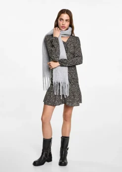 MANGO Sukienki I Kombinezony*Sukienka ze wzorem i marszczeniem