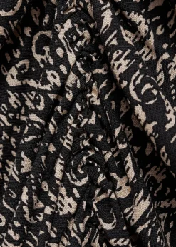 MANGO Sukienki I Kombinezony*Sukienka ze wzorem i marszczeniem