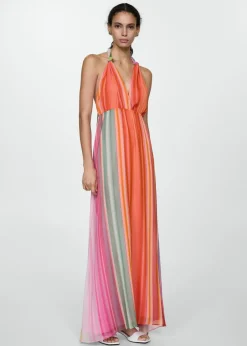 MANGO Sukienki I Kombinezony*Sukienka ze wzorem i węzłem