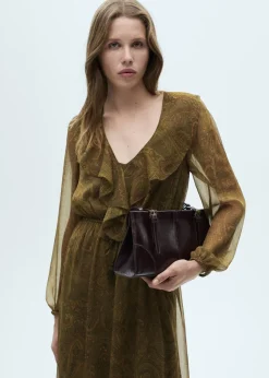 MANGO Sukienki I Kombinezony*Sukienka ze wzorem paisley i falbanką