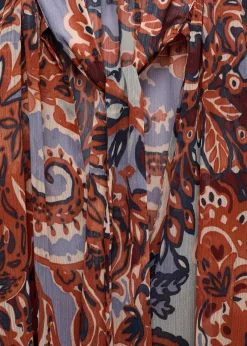 MANGO Sukienki I Kombinezony*Sukienka ze wzorem paisley i falbanką