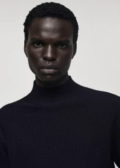 MANGO Kardigany I Swetry*Sweter bawełniany z teksturą i półgolfem