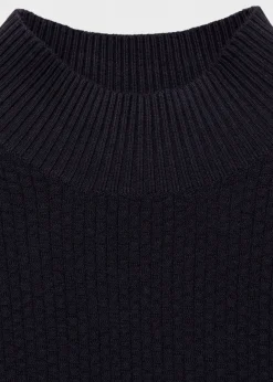 MANGO Kardigany I Swetry*Sweter bawełniany z teksturą i półgolfem