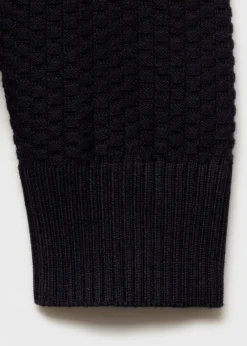 MANGO Kardigany I Swetry*Sweter bawełniany z teksturą i półgolfem