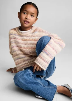 Dzieci MANGO Swetry I Kardigany*Sweter dzianinowy w paski