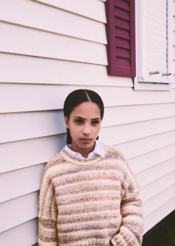 Dzieci MANGO Swetry I Kardigany*Sweter dzianinowy w paski