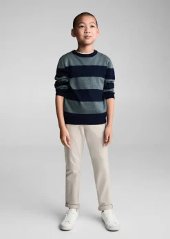 Dzieci MANGO Swetry I Kardigany*Sweter dzianinowy w paski