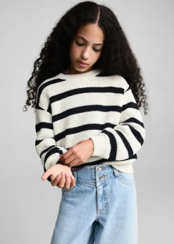 Dzieci MANGO Swetry I Kardigany*Sweter dzianinowy w paski