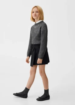 Dzieci MANGO Swetry I Kardigany*Sweter dzianinowy z cekinami