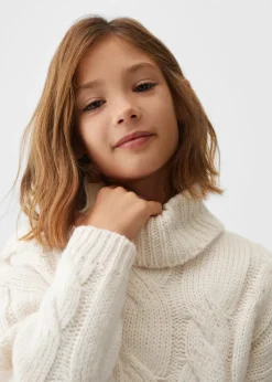 Dzieci MANGO Swetry I Kardigany*Sweter dzianinowy z golfem