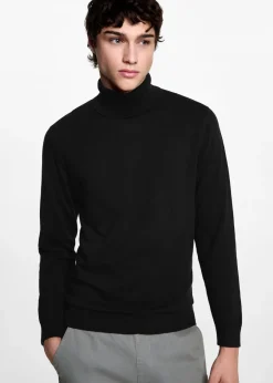 MANGO Swetry*Sweter dzianinowy z golfem