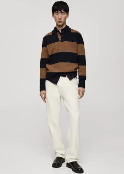 MANGO Kardigany I Swetry|Koszulki Polo*Sweter polo w paski