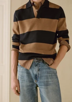 MANGO Kardigany I Swetry|Koszulki Polo*Sweter polo w paski