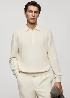 MANGO Kardigany I Swetry|Koszulki Polo*Sweter polo z 100% kaszmiru