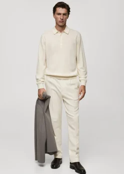 MANGO Kardigany I Swetry|Koszulki Polo*Sweter polo z 100% kaszmiru