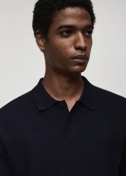 MANGO Kardigany I Swetry|Koszulki Polo*Sweter polo z dzianiny bawełnianej z drobną teksturą