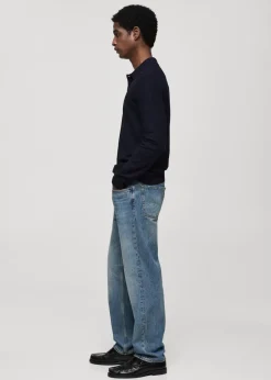 MANGO Kardigany I Swetry|Koszulki Polo*Sweter polo z dzianiny bawełnianej z drobną teksturą