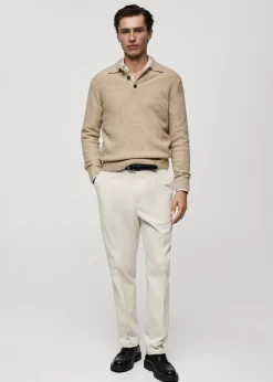 MANGO Kardigany I Swetry|Koszulki Polo*Sweter polo z dzianiny bouclé z drobnym splotem
