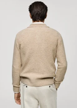 MANGO Kardigany I Swetry|Koszulki Polo*Sweter polo z dzianiny bouclé z drobnym splotem