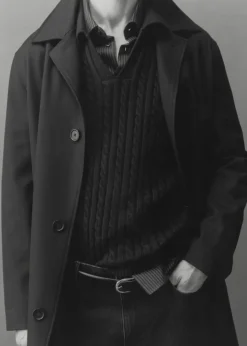 MANGO Kardigany I Swetry|Koszulki Polo*Sweter polo z dzianiny średniej grubości z warkoczami