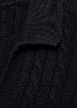 MANGO Kardigany I Swetry|Koszulki Polo*Sweter polo z dzianiny średniej grubości z warkoczami