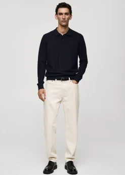 MANGO Kardigany I Swetry|Koszulki Polo*Sweter polo z dzianiny z teksturą