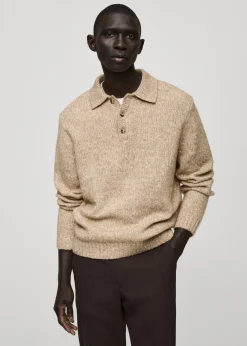 MANGO Kardigany I Swetry|Koszulki Polo*Sweter polo z dzianiny z mieszanki wełny