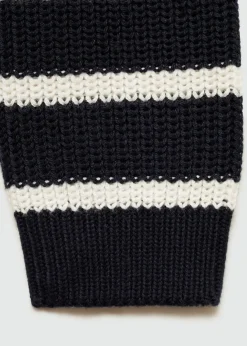 Dzieci MANGO Swetry I Kardigany*Sweter w paski z kołnierzykiem polo