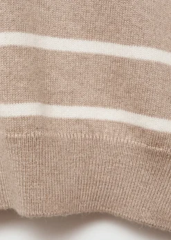 Dzieci MANGO Swetry I Kardigany*Sweter w paski z kołnierzykiem polo