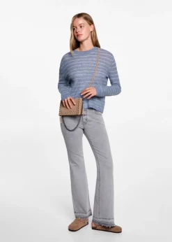 MANGO Swetry I Kardigany*Sweter w paski z lureksową nitką