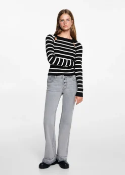 MANGO Swetry I Kardigany*Sweter w paski z wycięciami
