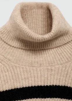 Dzieci MANGO Swetry I Kardigany*Sweter w pasy z golfem