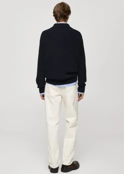 MANGO Kardigany I Swetry|Koszulki Polo*Sweter w stylu polo z grubej prążkowanej dzianiny