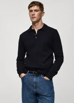 MANGO Kardigany I Swetry|Koszulki Polo*Sweter wełniany z kołnierzykiem polo