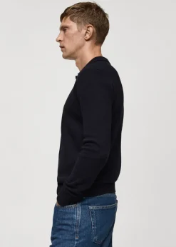 MANGO Kardigany I Swetry|Koszulki Polo*Sweter wełniany z kołnierzykiem polo