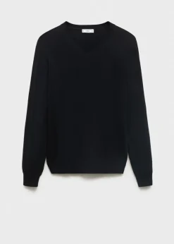 MANGO Kardigany I Swetry*Sweter z 100% wełny merynosów z dekoltem w serek
