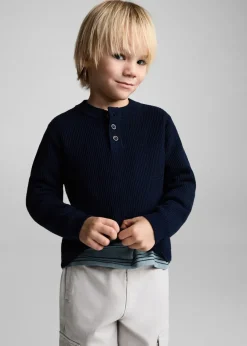 Dzieci MANGO Swetry I Kardigany*Sweter z bawełnianej dzianiny