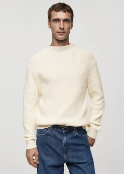 MANGO Kardigany I Swetry*Sweter z bawełnianej dzianiny