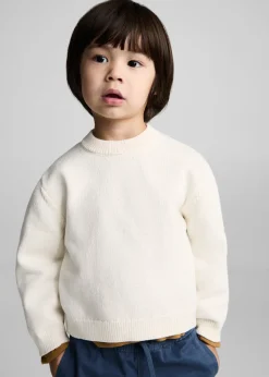 Dzieci MANGO Swetry I Kardigany*Sweter z bawełnianej dzianiny